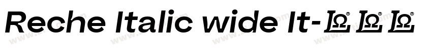 Reche Italic wide It字体转换